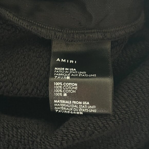 Amiri Black & White Cherub Logo Sweatpants - Picture 4 of 4